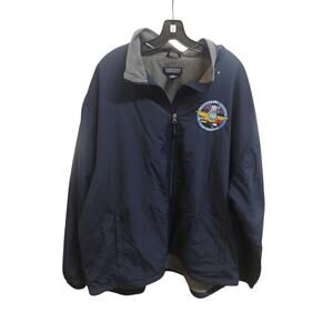 Lands End Men's size 2X Fleece Gorpcore Outerwear‎ Jacket Western Pacific Logo